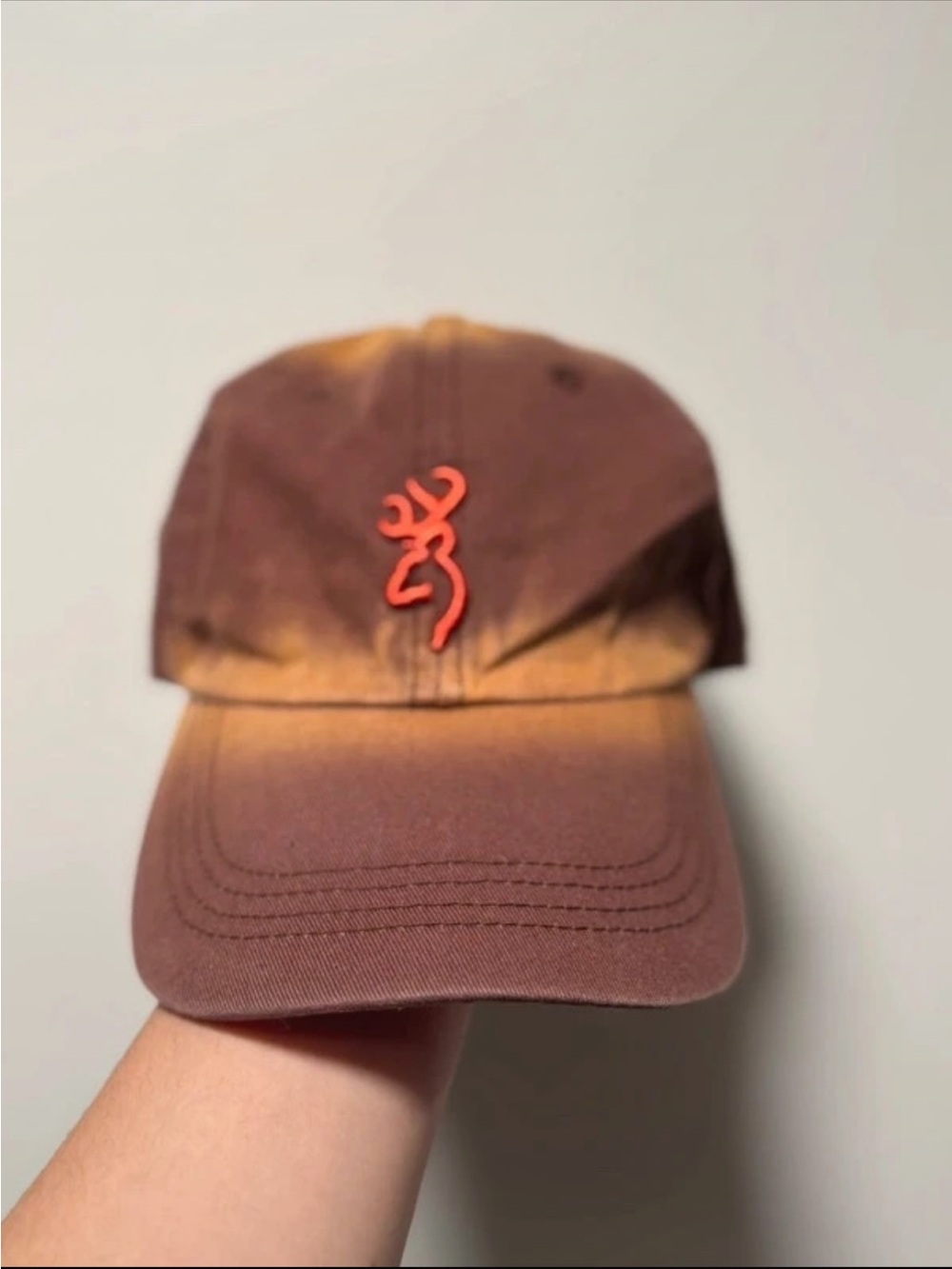 Vintage 90s Browning Brown Sun Faded Unstructured Dad Hat